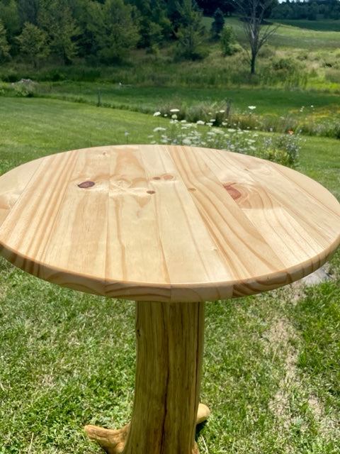 Cedar stump high top table