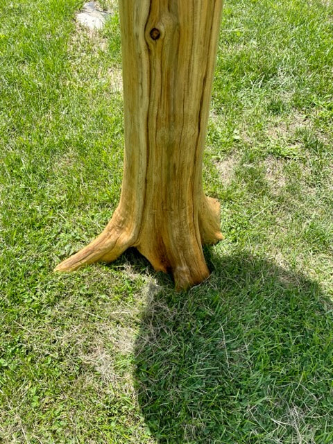 Cedar stump high top table